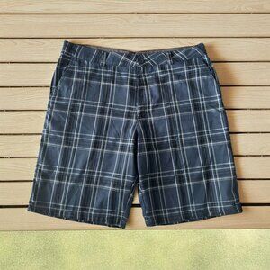 ONEILL Men's Blue Plaid Casual Shorts Size 38